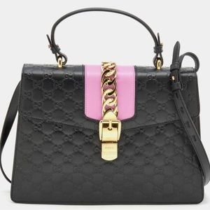 Authentic Gucci Black/Pink Guccissima
